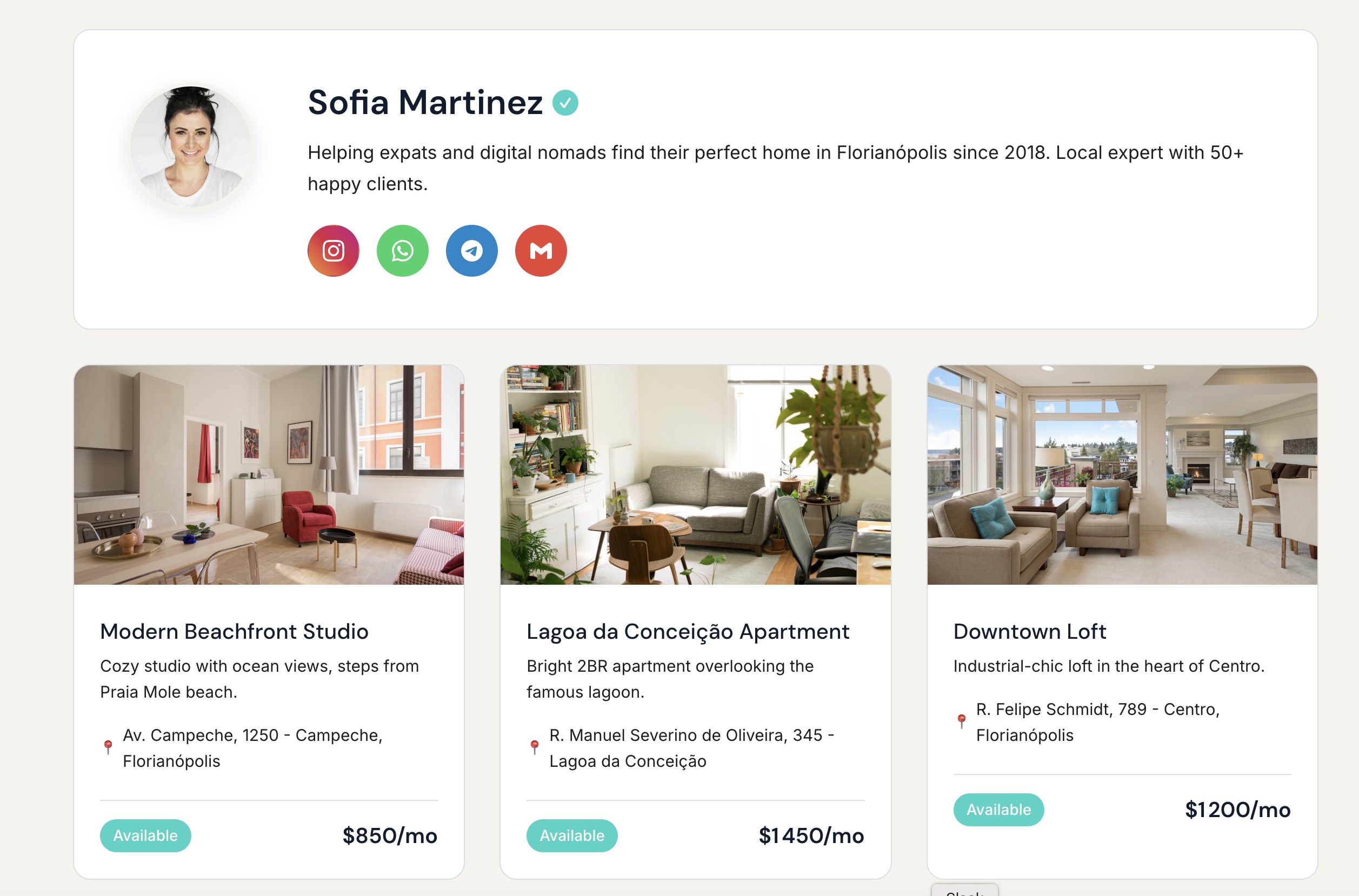 Properties page on laptop